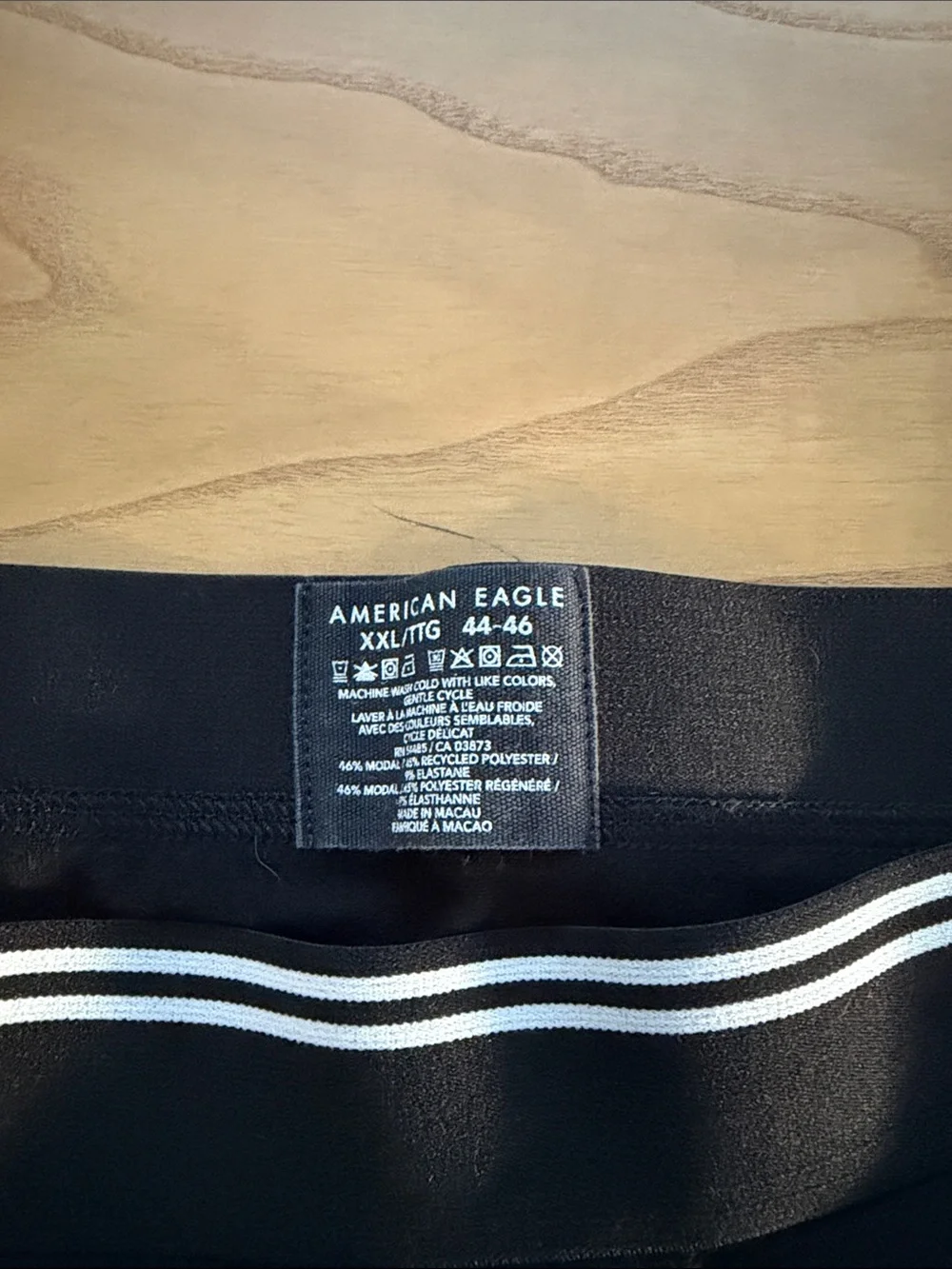 American Eagle Outfitters Black Boxer Briefs with White-Trim Waistband